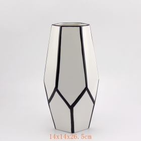 jarrón de cerámica moderno diseños blanco y negro