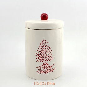 latas de cocina de cerámica feliz Navidad