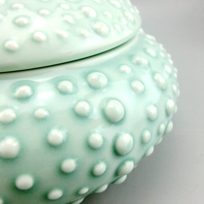 green small ceramic trinket boxes