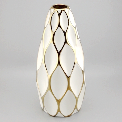 white round ceramic vase