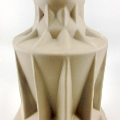 geometric ceramic vase grey
