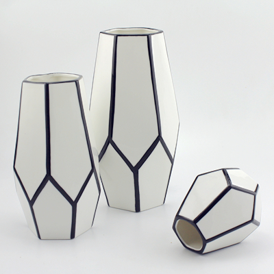 white ceramic vase set