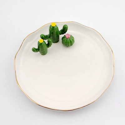 Ceramic Cactus Food Plates