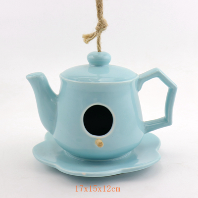 Ceramic Teapot Birdhouse
