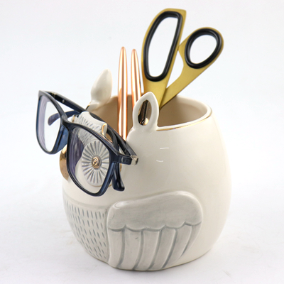 Owl Ceramic Cute Pencil Cup