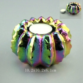 arcoíris con acabado en cerámica candelabro