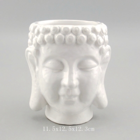 al por mayor cabeza de Buda cabeza de la planta de cerámica