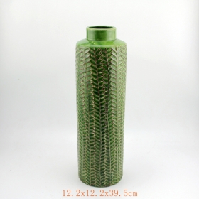 florero de cerámica verde lima