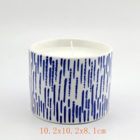 candelero de cerámica único pintado a mano