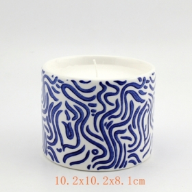 candelero de cerámica único pintado a mano