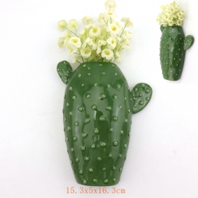 florero de la decoración de la pared del cactus de cerámica